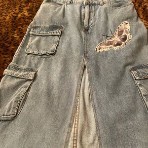 Simple society denim skirt